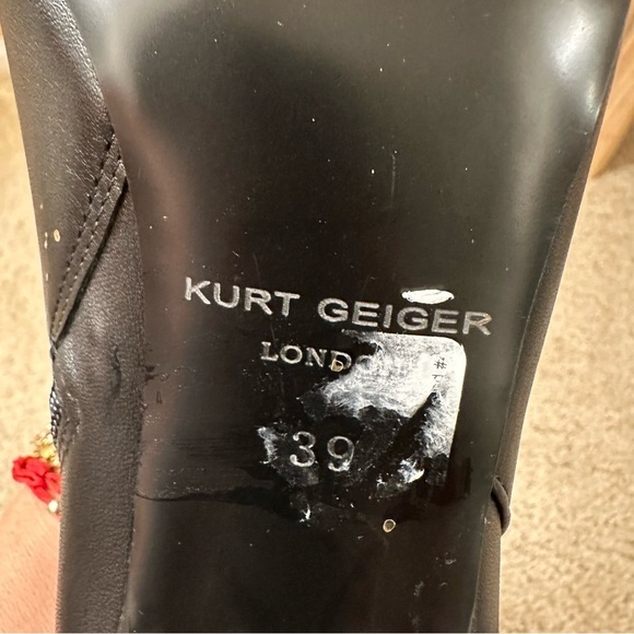 Kurt Geiger SHOREDITCH CHAIN BOOT in black size 9 - Picture 10 of 12